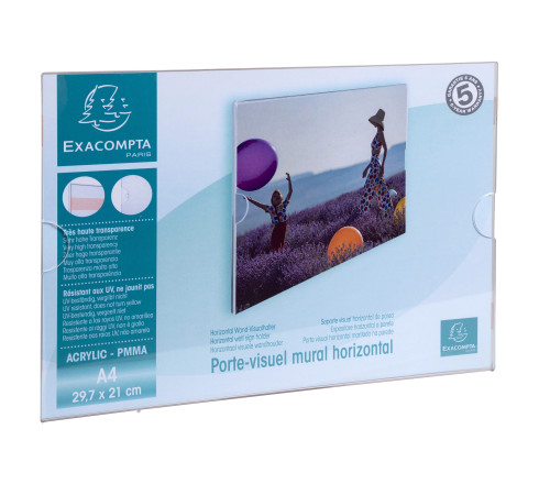 Porte-visuel mural horizontal A4