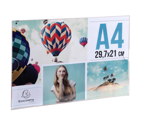 Porte-visuel mural horizontal A4