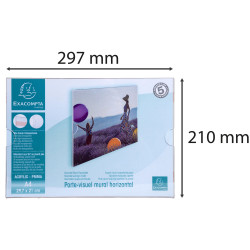 Porte-visuel mural horizontal A4