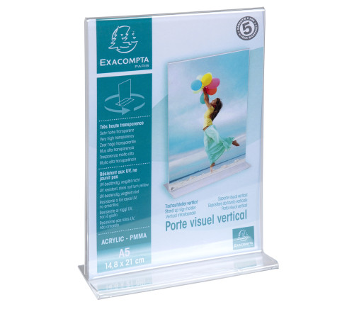 Porte-visuel droit vertical A5