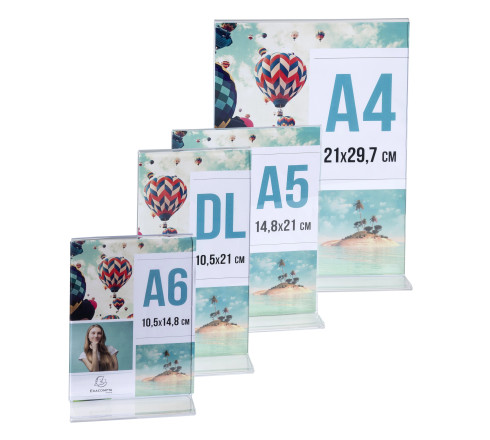 Porte-visuel droit vertical A5
