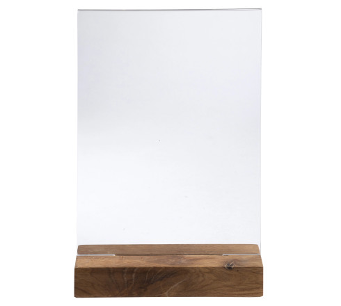 Porte-visuel avec socle en bois vertical A5