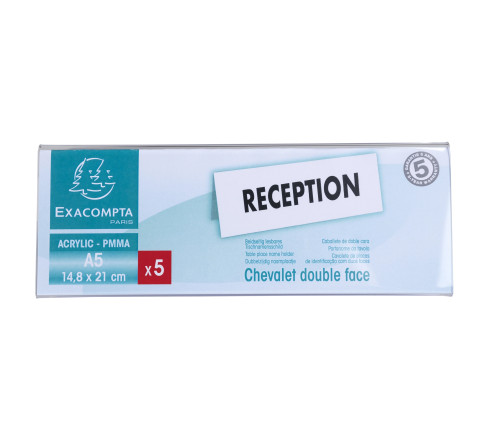 Lot de 5 chevalets double face horizontal A5
