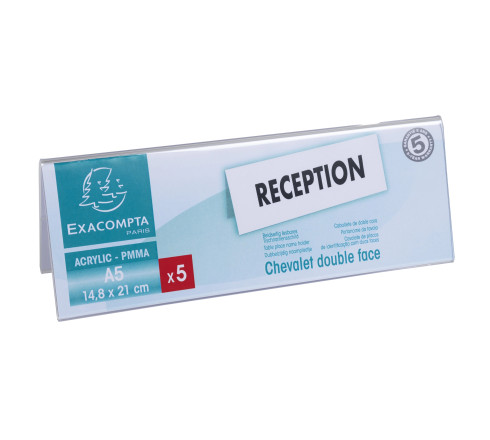 Lot de 5 chevalets double face horizontal A5