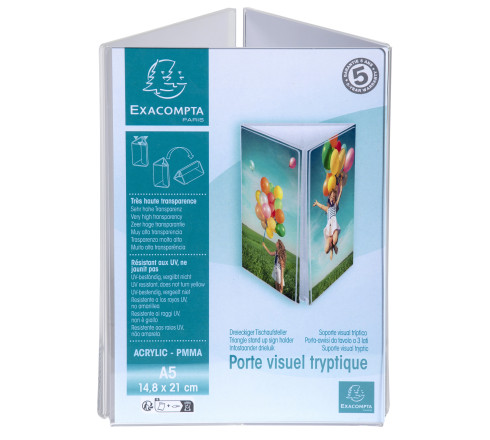 Porte-visuel tryptique A5