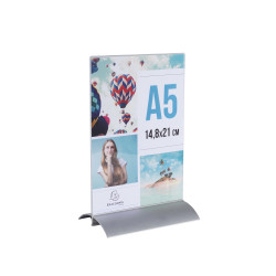 Porte-visuel vertical pied aluminium A5