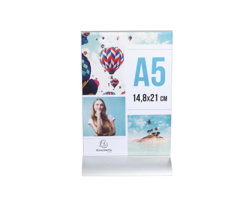 Porte-visuel vertical pied aluminium A5