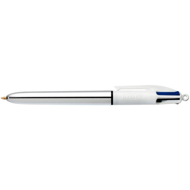 Stylo bille 4 Couleurs Shine silver