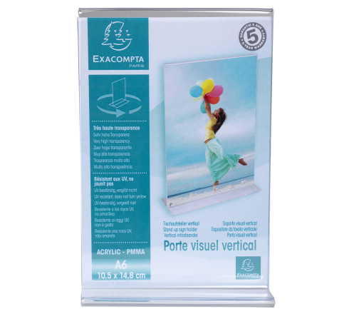 Porte-visuel droit vertical A6
