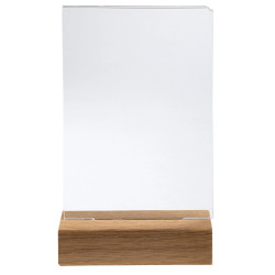 Porte-visuel avec socle en bois vertical A6