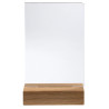 Porte-visuel avec socle en bois vertical A6
