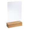 Porte-visuel avec socle en bois vertical A6