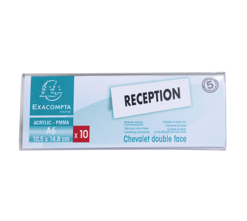 Lot de 10 chevalets double face horizontal A6
