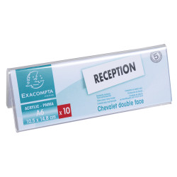 Lot de 10 chevalets double face horizontal A6
