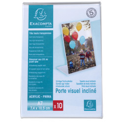 Lot de 10 porte-étiquettes A7 vertical