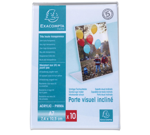 Lot de 10 porte-étiquettes A7 vertical