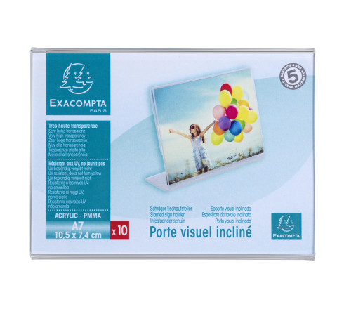 Lot de 10 porte-étiquettes A7 horizontal