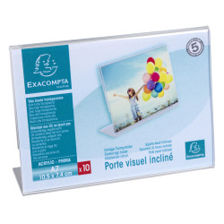 Lot de 10 porte-étiquettes A7 horizontal