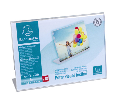 Lot de 10 porte-étiquettes A7 horizontal