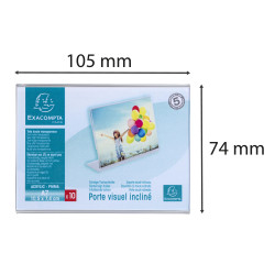 Lot de 10 porte-étiquettes A7 horizontal