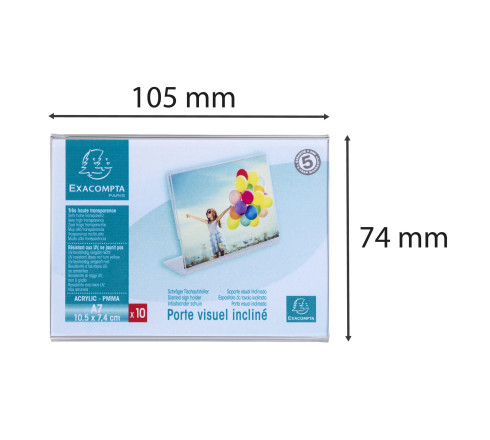 Lot de 10 porte-étiquettes A7 horizontal