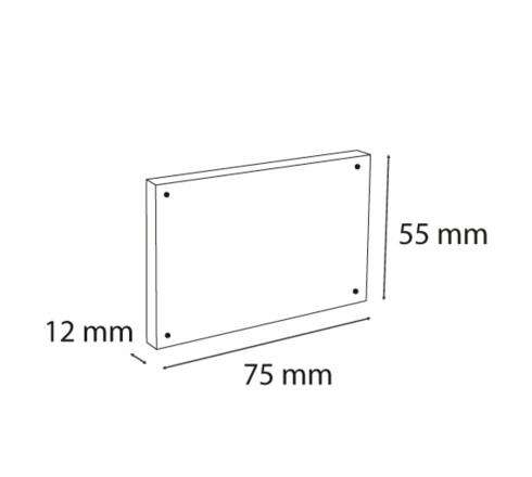Lot de 3 porte-visuels avec fermeture magnétique A8