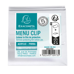 Porte-carte clip L50mm