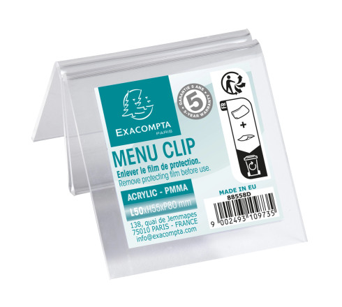Porte-carte clip L50mm