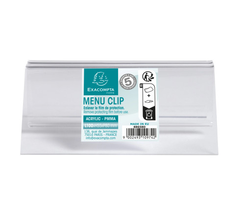 Porte-carte clip L100mm