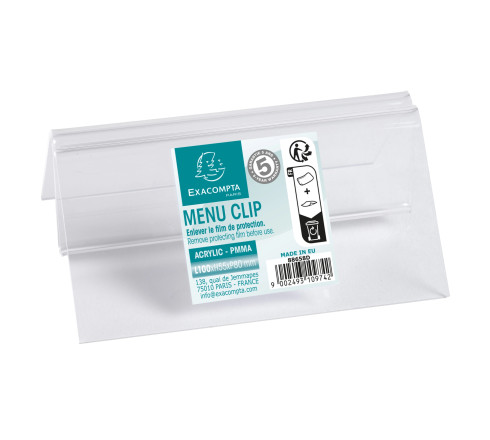 Porte-carte clip L100mm