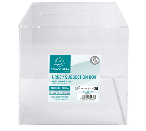 Urne transparente 21X21X21 cm