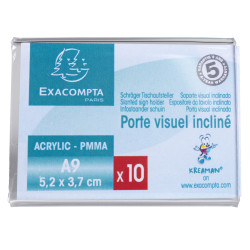 Lot de 10 porte-étiquettes A9 horizontal