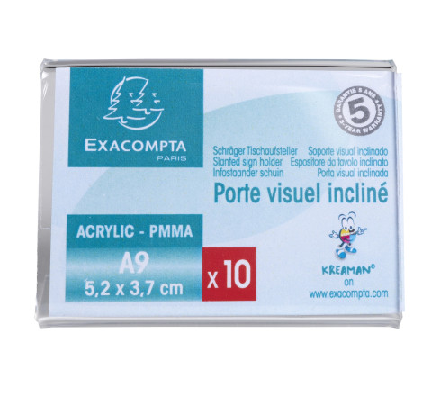 Lot de 10 porte-étiquettes A9 horizontal