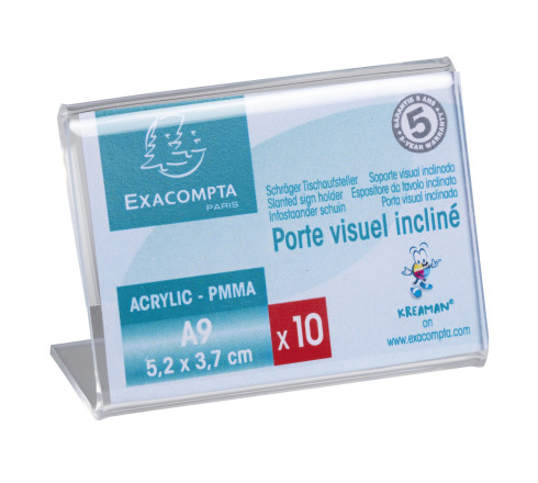 Lot de 10 porte-étiquettes A9 horizontal