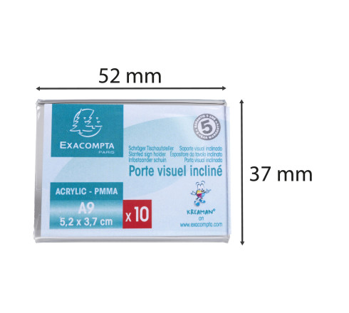Lot de 10 porte-étiquettes A9 horizontal