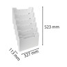 Trieur mural modulable horizontal 6 compartiments A4