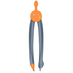 Compas scolaire en plastique à mine 2mm