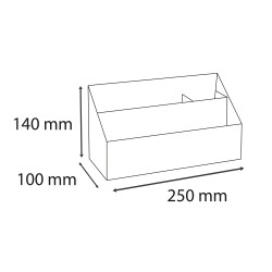 Trieur vertical / porte lettres 3 compartiments carton Teksto