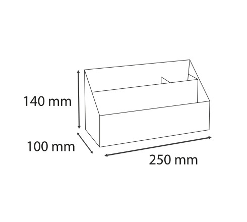 Trieur vertical / porte lettres 3 compartiments carton Teksto