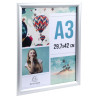 Cadre photo mural aluminium A3