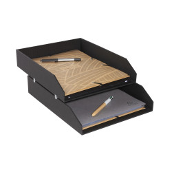 Lot de 2 corbeilles à courrier OfficeByMe