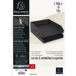 Lot de 2 corbeilles à courrier OfficeByMe