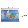 Sous-main rigide PVC Monde - 37,5x57,5 cm
