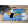Sous-main rigide PVC Monde - 37,5x57,5 cm
