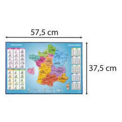 Sous-main rigide PVC France - 37,5x57,5cm