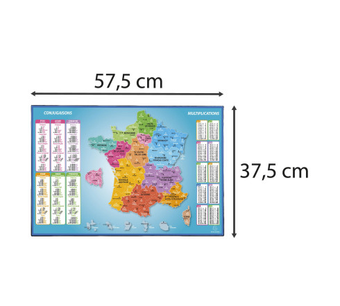 Sous-main rigide PVC France - 37,5x57,5cm