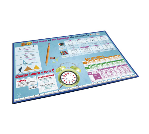 Sous-main rigide PVC Maths - 37,5x57,5 cm