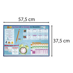 Sous-main rigide PVC Maths - 37,5x57,5 cm