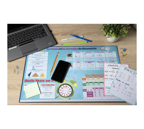 Sous-main rigide PVC Maths - 37,5x57,5 cm