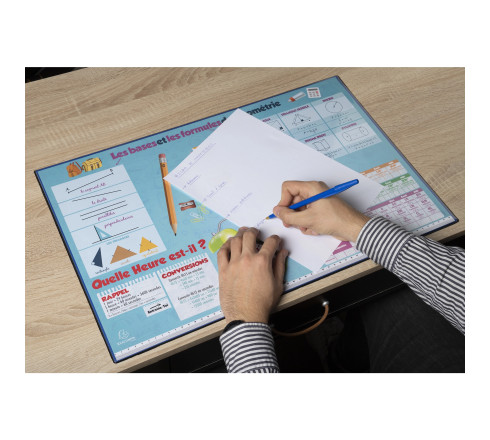 Sous-main rigide PVC Maths - 37,5x57,5 cm